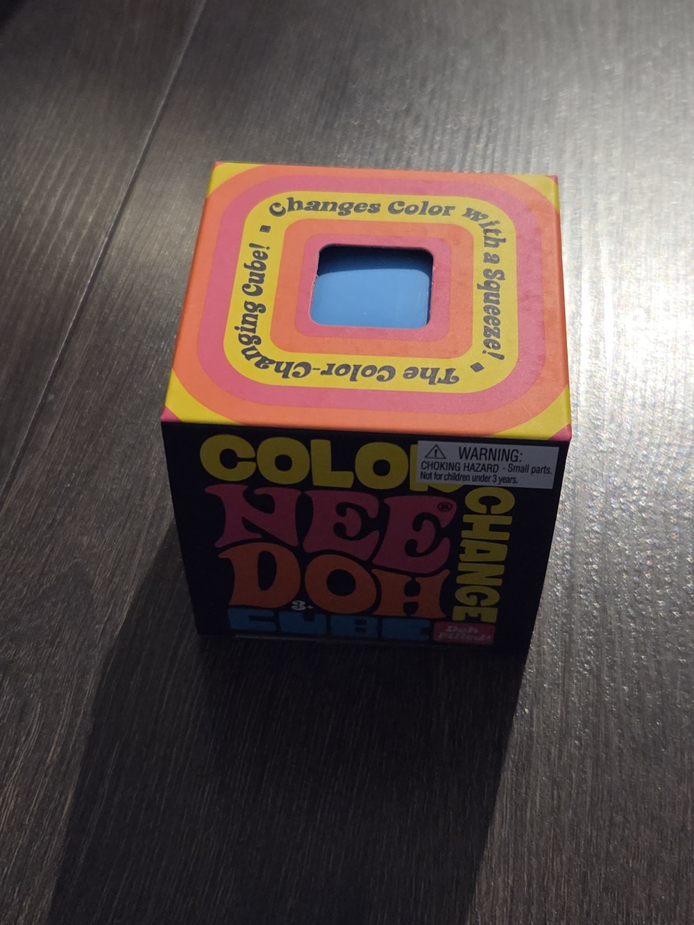 NeeDoh Cube Color Change Cube Colour Changing Nee Doh Blue